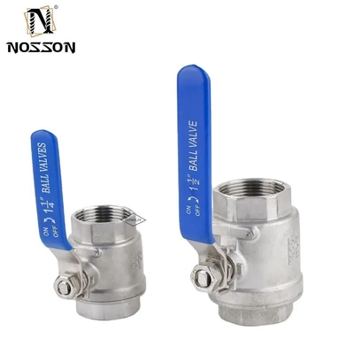 정상 온도 SS316/304 2 PC 스틸 볼 밸브 1000psi BSP NPT 가닥