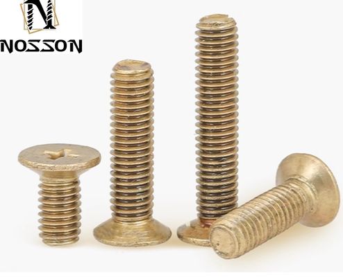 평면 머리 스타일 M2-M8 청동 필립스 카운터 수직 기계 나사 우수한 내구성 및 평탄한 마무리
