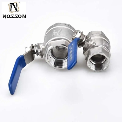 잠금 손잡이 2 방향 1/2 &quot;DN15 15mm 수동 압력 PN63 고압 애플리케이션을 위한 스테인리스 스틸 볼 밸브