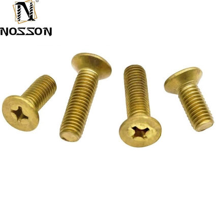 평면 머리 스타일 M2-M8 청동 필립스 카운터 수직 기계 나사 우수한 내구성 및 평탄한 마무리