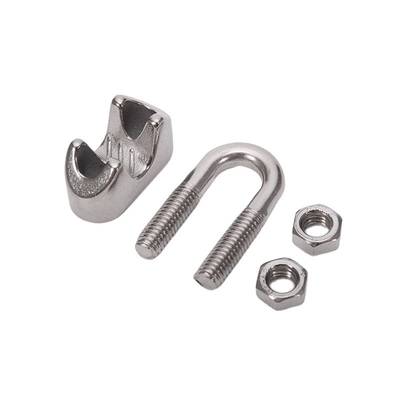 OEM 지원 DIN741 스테인리스 스틸 와이어 로프 클립 일반 산업용 리깅 케이블 잡기 클램프 4.6mm 7.9mm 10mm 12mm