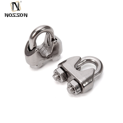 OEM 지원 DIN741 스테인리스 스틸 와이어 로프 클립 일반 산업용 리깅 케이블 잡기 클램프 4.6mm 7.9mm 10mm 12mm
