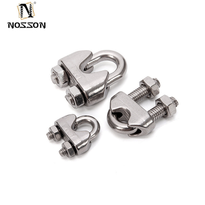 OEM 지원 DIN741 스테인리스 스틸 와이어 로프 클립 일반 산업용 리깅 케이블 잡기 클램프 4.6mm 7.9mm 10mm 12mm