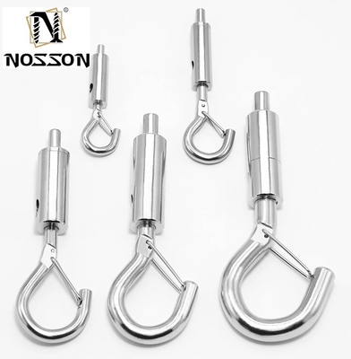 OEM 맞춤형 4.6mm-12mm 와이어 로프 잠금 헤드 펜던트 라이트 패널 라이트 펜던트 호크 안전 Buckle 및 스프링 호크