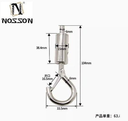 OEM 맞춤형 4.6mm-12mm 와이어 로프 잠금 헤드 펜던트 라이트 패널 라이트 펜던트 호크 안전 Buckle 및 스프링 호크