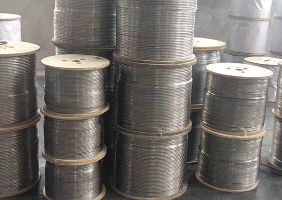 금속물질 7x7 316 스테인리스 스틸 실 로프 아웃도어 환경 AISI 201/304/316 사용자 정의 색상