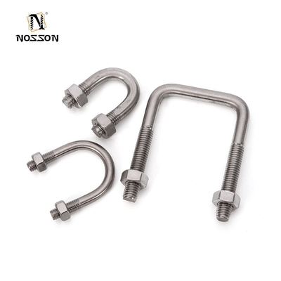 U 볼트 U 튜브 클램프, 고정된 구부러기 304 스테인리스 스틸 및 DIN 표준에 따라 M12M16M20M24 볼트 고정 장치