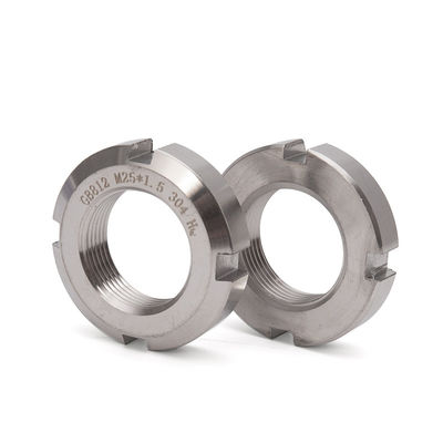 임페리얼 측정 시스템 슬로트 둥근 견과류 젤리화 마감 스테인레스 스틸 SS314 및 SS306 사용자 정의 크기