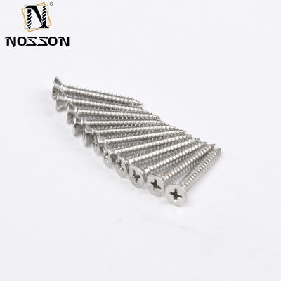 자기 탭 CSK 평면 머리 칩 보드 나무 나사 304 316 인치 측정 시스템에서 플라스틱 금속에 스테인리스 스틸
