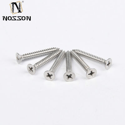 자기 탭 CSK 평면 머리 칩 보드 나무 나사 304 316 인치 측정 시스템에서 플라스틱 금속에 스테인리스 스틸