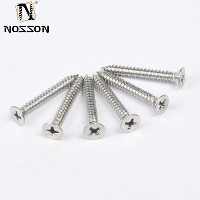 자기 탭 CSK 평면 머리 칩 보드 나무 나사 304 316 인치 측정 시스템에서 플라스틱 금속에 스테인리스 스틸