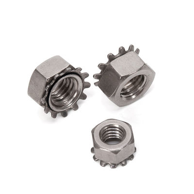 메트릭 측정 시스템 M3 M4 M5 M8 M10 ISO 표준과 함께 탄소 강철 흰진크 접착 K 타입 잠금 견과류