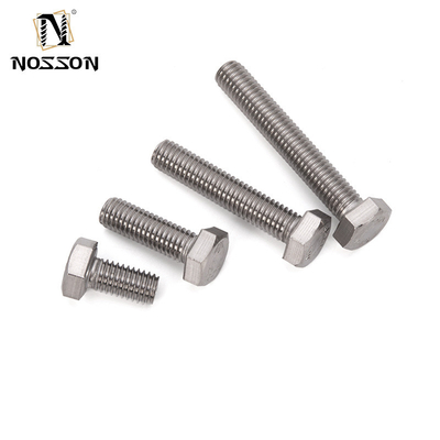 SS 304 316 진열제철 DIN931 DIN933 반 실드 헥스 헤드 볼트 및 나트 M3 M4 M5 M6 M8 M10 M12 M14 M16 M20 평면 마무리