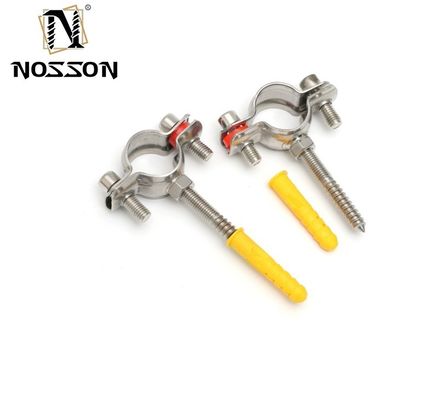 16-300mm 파이프 표준 스테인레스 스틸 파이프 핸저 2 나사 반지 및 고무