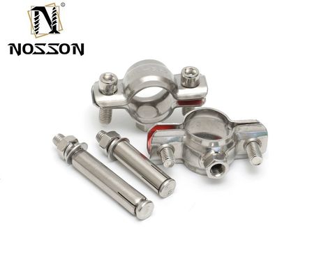 고정된 ANSI/ASME 표준 가스 및 케이블 파이프 라인 브래킷 스테인리스 스틸 201/304 내선 파이프 지원 클램프와 견과류