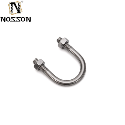 SS304 316 파이프 클램프 평면 굽는 견과류 세척기 트럭 보트 U 볼트 M6 M8 M10 DIN3570 모든 크기 평면 스테인레스 스틸 길이 32mm