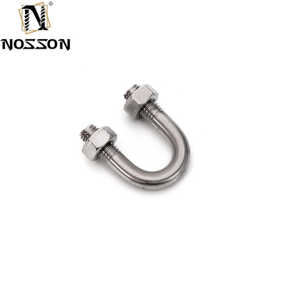 SS304 316 파이프 클램프 평면 굽는 견과류 세척기 트럭 보트 U 볼트 M6 M8 M10 DIN3570 모든 크기 평면 스테인레스 스틸 길이 32mm