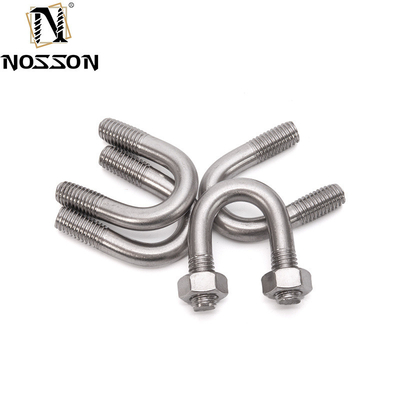 스테인리스 스틸 316 평면 원형 구부러진 U 볼트 DIN1142 M3 M4 M5 M6 M8 M10 M12 M16 M20 ANSI/ASME
