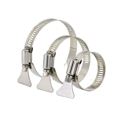 인스톡 스테인리스 스틸 파이프 클램프용 나비 손잡이 튜브 클램프 유형 및 사용자 정의 지원 메트릭 측정 시스템