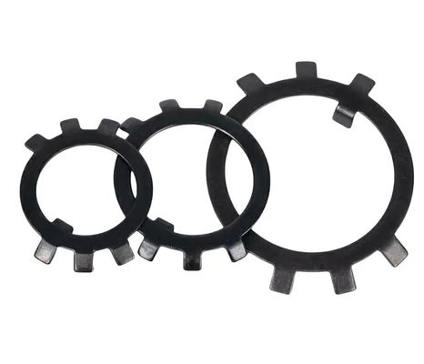 스프링 잠금 세척기 스타일 탄소 강철 6 손톱 중지 세척기 원형 견과류에 대한 방완 방지 판 M10-M30