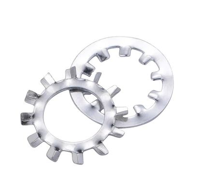 DIN6797J 안쪽 치아 세척기 스테인리스 스틸 SS304 탄소 스틸 주황 접착형 평면 스타일 치아 잠금 세척기