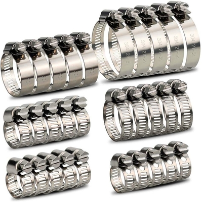 스테인리스 스틸 워크 기어 Hose 클램프 연료 라인 파이프 조정 범위 1/4-2 6-51mm ZINC 끝 샘플 재고