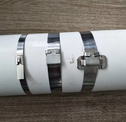 자물쇠 금속 랩 케이블 넥타이 공 잠금 JIS 표준 PVC 코팅 스테인리스 스틸 넥타이 7.9mm GB 표준