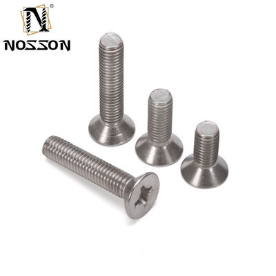 304 스테인리스 스틸 크로스 렉세스 캔터스크립 평면 헤드 스크루 메트릭 측정 시스템 및 JIS 표준