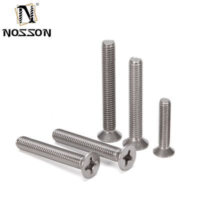 304 스테인리스 스틸 크로스 렉세스 캔터스크립 평면 헤드 스크루 메트릭 측정 시스템 및 JIS 표준