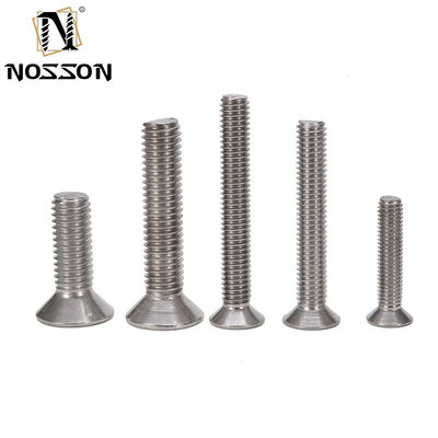 304 스테인리스 스틸 크로스 렉세스 캔터스크립 평면 헤드 스크루 메트릭 측정 시스템 및 JIS 표준