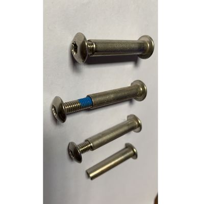 주황 접착 스테인리스 스틸 다이 고정 제조자 칼 손잡이 샤프트 스크루 인치 측정