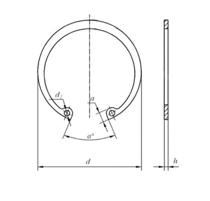 톱-DIN 표준 스테인리스 스틸 구부러진 내부 회로 M3M4M5M6M8M10M12M14M16M240M18M20M22M24M27