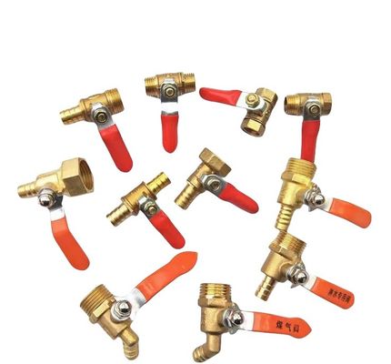 6-12MM Hose Barb Inline Pipe Fittings Brass Water Oil Air Gas Fuel Line Shutoff Ball Valve for Pneumatic Connector Handle 6-12MM 펌프 바브 인라인 파이프 피팅 구리 물 오일 공기 가스 연료 라인 폐쇄 볼 밸브