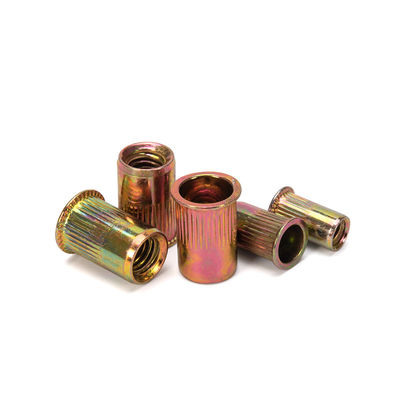 메트릭 측정 시스템 컬러 된 진크 평면 머리 줄무늬 앵커 나사 모자 일반 산업용 리벳 견과류 높은 내구성 보장