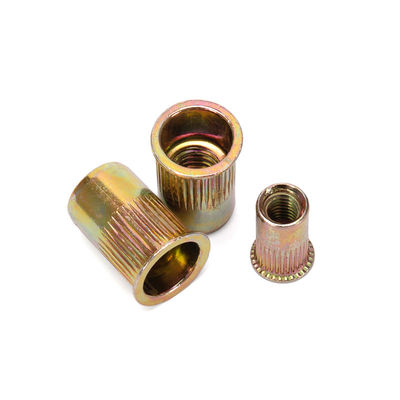 304 스테인리스 스틸 진크 접착 평면 머리 둥근 리브넛 플랜지 스레드 된 엽 금속 리브넷 견과류 중용용용