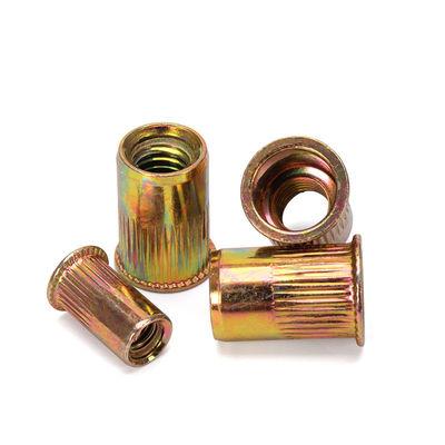 304 스테인리스 스틸 진크 접착 평면 머리 둥근 리브넛 플랜지 스레드 된 엽 금속 리브넷 견과류 중용용용