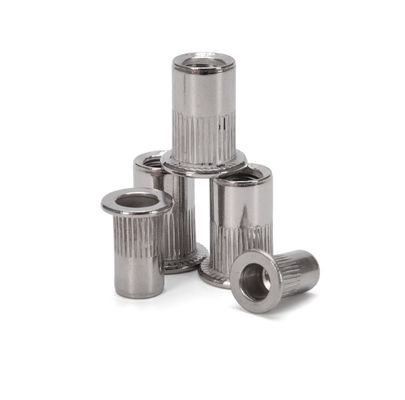 DIN 표준 진크 접착 탄소 강철 평면 머리 리베트넛 블라인드 리베트 견과류 스레드 삽입 혼합 견과류 다중 고정 솔루션