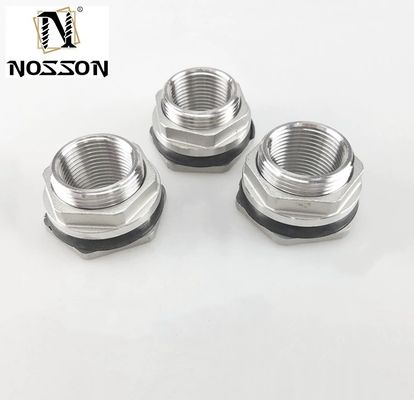 스테인리스 스틸 SS304 cast casting bulkhead tank fitting with nipple connector type 3/4 "여성 및 오래 지속되는 솔루션