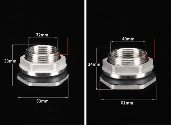 스테인리스 스틸 SS304 cast casting bulkhead tank fitting with nipple connector type 3/4 "여성 및 오래 지속되는 솔루션