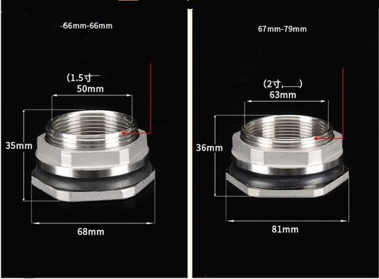 스테인리스 스틸 SS304 cast casting bulkhead tank fitting with nipple connector type 3/4 "여성 및 오래 지속되는 솔루션