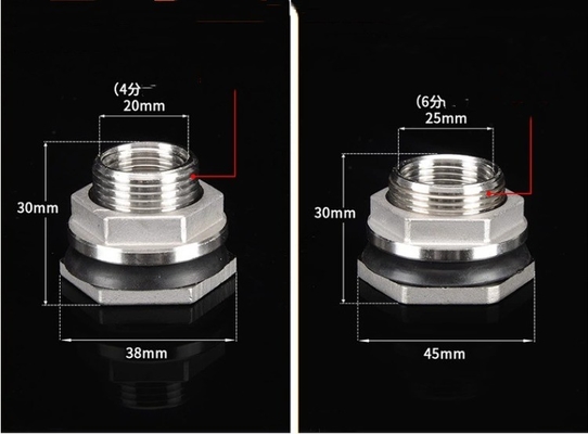 동일  Nipple 연결 구리 물 탱크 커넥터 1/2&quot; 3/4&quot; 1&quot; 남성 청동 파이프 단일 느슨 키 회전 피팅 견과류 조인터