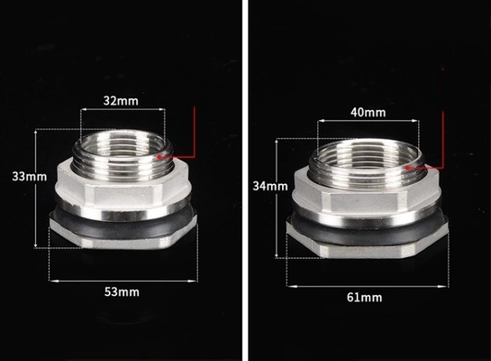 동일  Nipple 연결 구리 물 탱크 커넥터 1/2&quot; 3/4&quot; 1&quot; 남성 청동 파이프 단일 느슨 키 회전 피팅 견과류 조인터