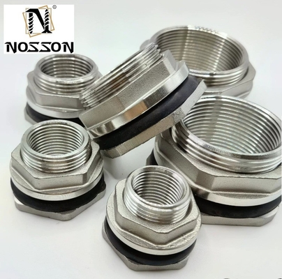 동일  Nipple 연결 구리 물 탱크 커넥터 1/2&quot; 3/4&quot; 1&quot; 남성 청동 파이프 단일 느슨 키 회전 피팅 견과류 조인터