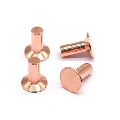 구리 M8 M10 M12 Countersunk Head 솔리드 리베트 밝은 마무리 코팅되지 않은 온도 환경에 대한 ISO 표준