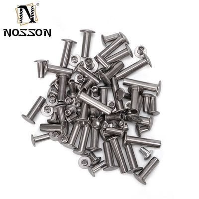 밝은 마무리 판 평면 머리 ISO 표준에서 알루미늄 및 스테인리스 스틸을위한 반 홀 반 튜버 리빗