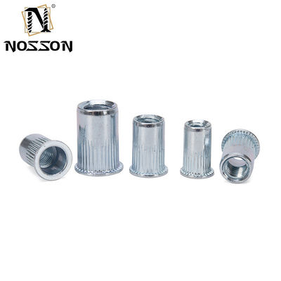 주황 접착 된 알루미늄 리베트넛 블라인드 세트 너츠트 스레드 삽입 너츠트 캡 평면 머리 리베트넛 M3 M4 M5 M6 304 스테인리스 스틸