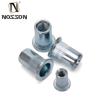 주황 접착 된 알루미늄 리베트넛 블라인드 세트 너츠트 스레드 삽입 너츠트 캡 평면 머리 리베트넛 M3 M4 M5 M6 304 스테인리스 스틸