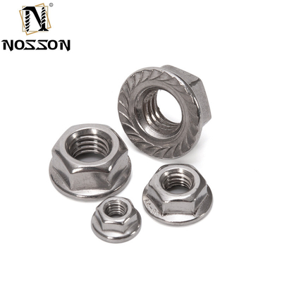 ANSI/ASME 표준 스테인리스 스틸 육각형 플랜지 견과류 M4 M5 M6 M8 M10 M10 스레드 DIN6923 다양한 산업용