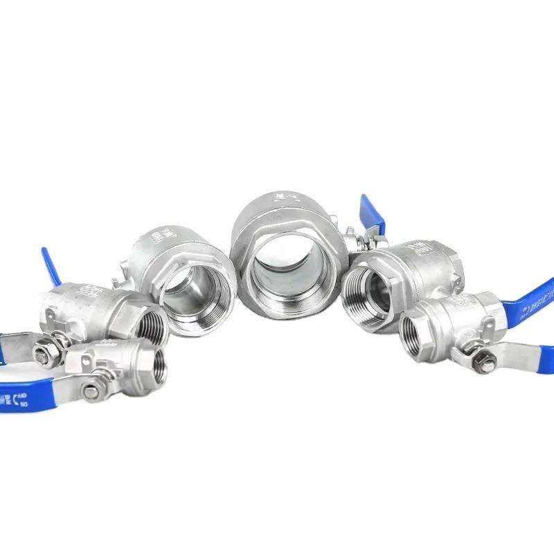 잠금 손잡이 2 방향 1/2 &quot;DN15 15mm 수동 압력 PN63 고압 애플리케이션을 위한 스테인리스 스틸 볼 밸브