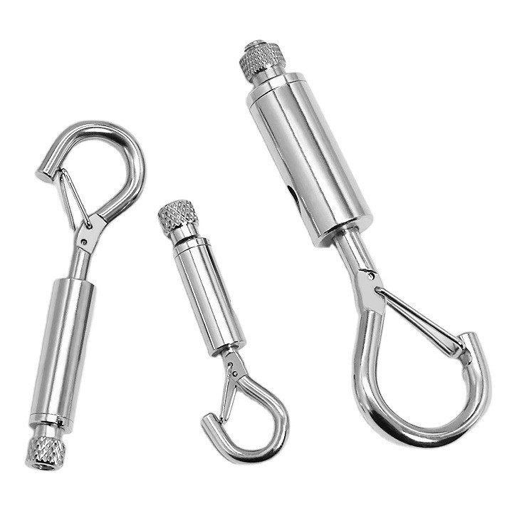 OEM 맞춤형 4.6mm-12mm 와이어 로프 잠금 헤드 펜던트 라이트 패널 라이트 펜던트 호크 안전 Buckle 및 스프링 호크